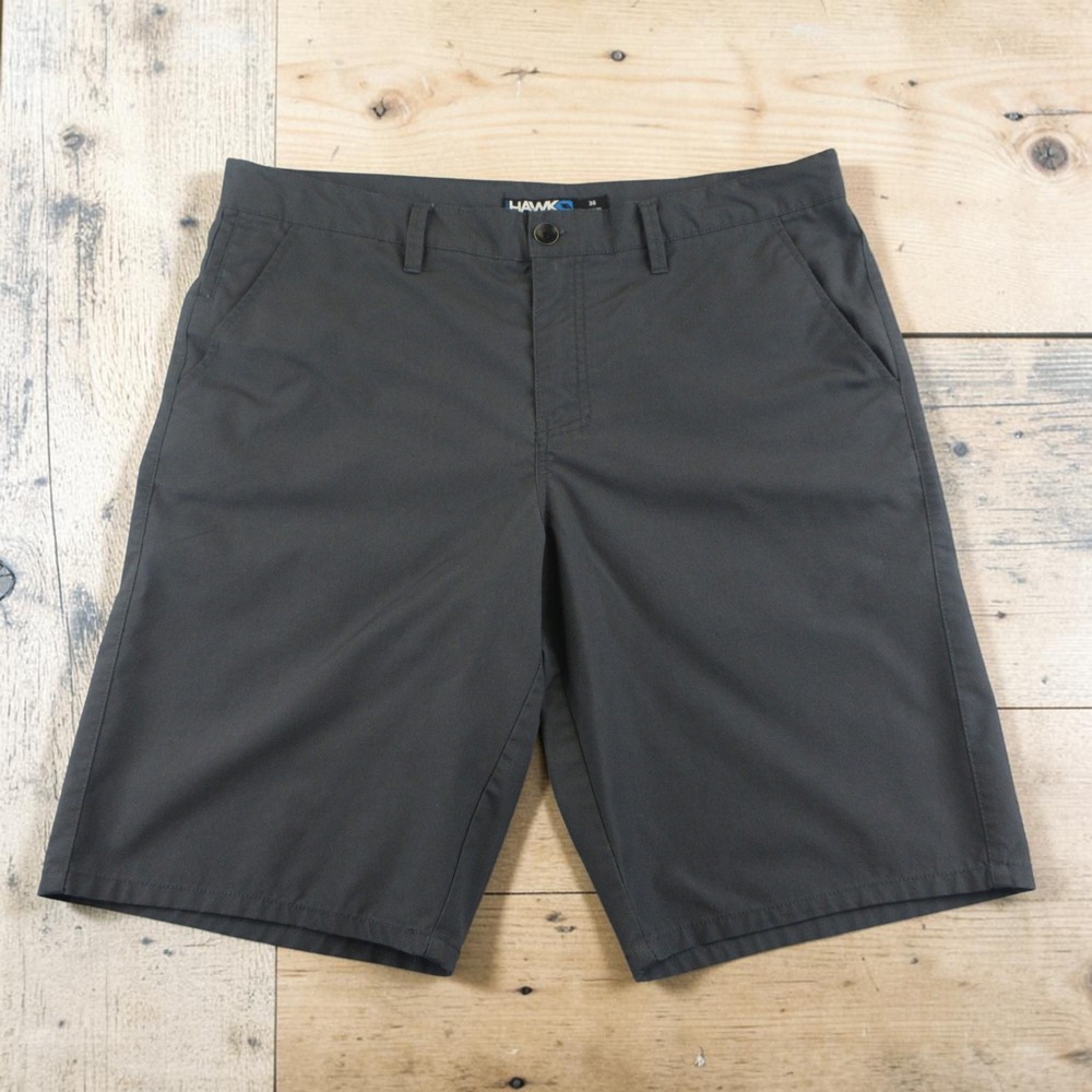 Tony Hawk Shorts Mens 36 Gray Flat Front Skate Casual Polyester Viscose Blend